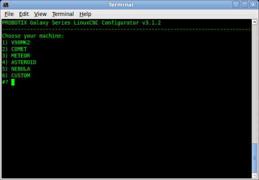 Galaxy Series LinuxCNC Configuration - PROBOTIX :: wiki